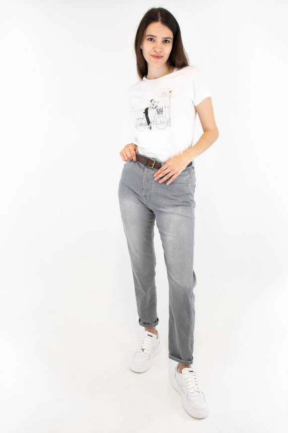 Please Jeans PLEASE T-SHIRT - T76 323 - WHITE Soddisfazione Garantita