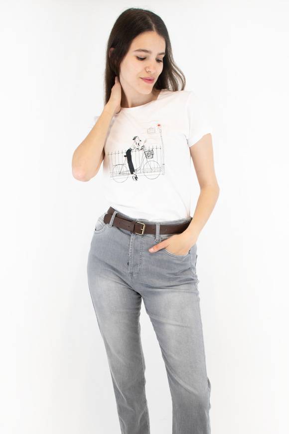 Please Jeans PLEASE T-SHIRT - T76 323 - WHITE Soddisfazione Garantita