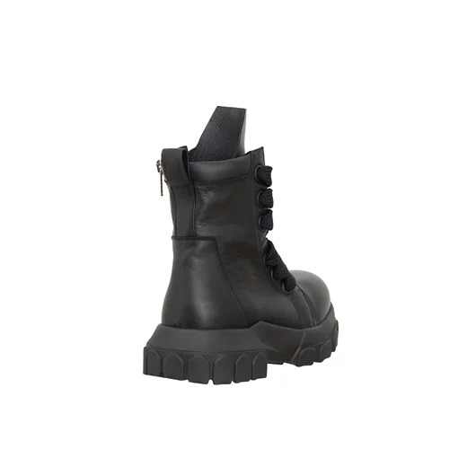 RICK OWENS STIVALI IN PELLE JUMBOLACED LACEUP BOZO TRACTOR Offerta