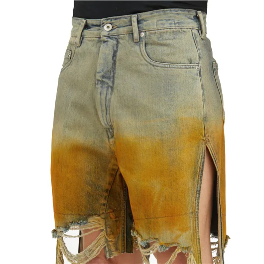 RICK OWENS DRKSHDW BERMUDA IN DENIM GETH CUTOFFS Economico