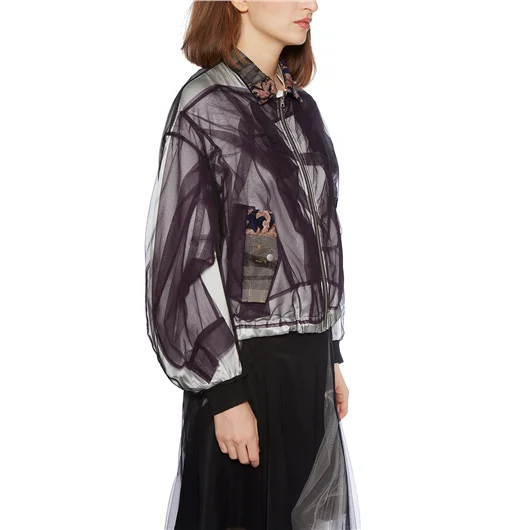 QUETSCHE_ BOMBER IN SATIN E TULLE Outlet