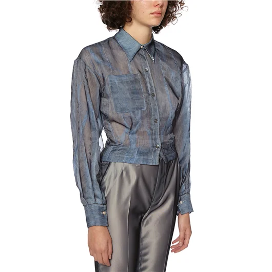 QUETSCHE_ CAMICIA BUSTIER IN ORGANZA Vendita Economica