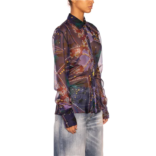 DSQUARED CAMICIA IN CHIFFON CON STAMPA FLOREALE Vendite Flash