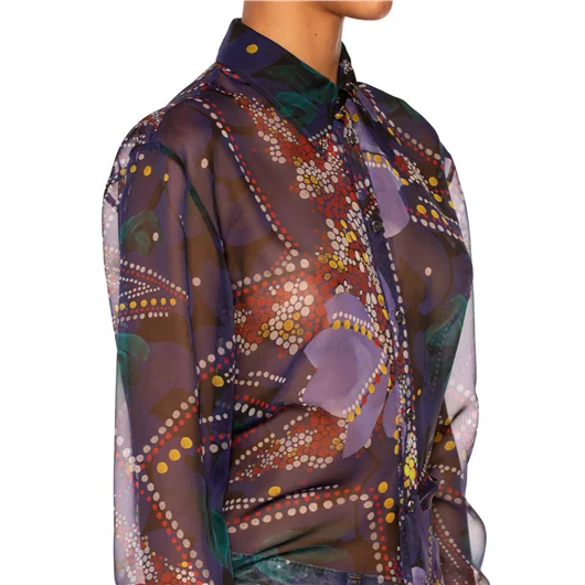 DSQUARED CAMICIA IN CHIFFON CON STAMPA FLOREALE Vendite Flash
