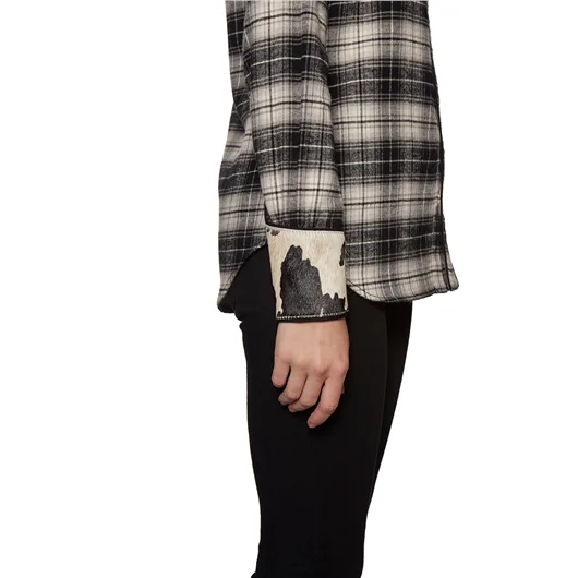 DSQUARED CAMICIA IN COTONE CHECK CON INSERTO In Saldo