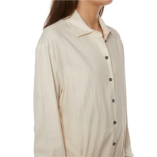 NOSTRASANTISSIMA CAMICIA OVERSIZE IN COTONE E LINO Vendita