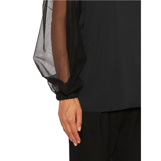 NOSTRASANTISSIMA CAMICIA RAGLAN IN SETA E TULLE Promozione