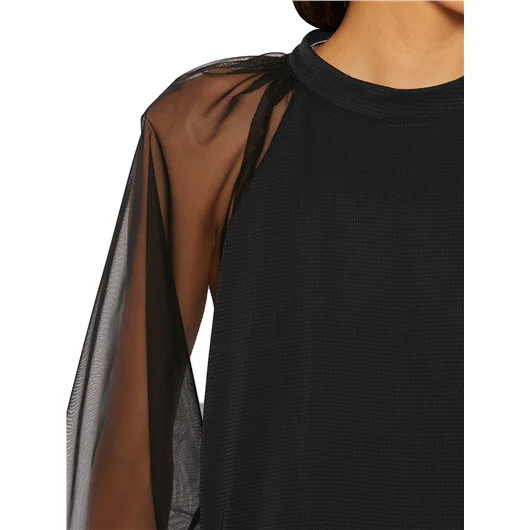 NOSTRASANTISSIMA CAMICIA RAGLAN IN SETA E TULLE Promozione
