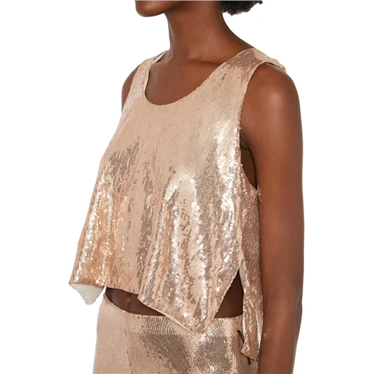 NOSTRASANTISSIMA CANOTTA OVERSIZE FULL PAILLETTES Fino Al -60%
