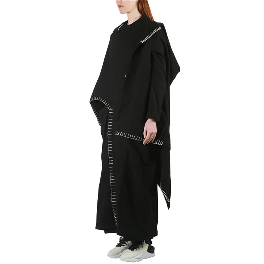 YOHJI YAMAMOTO CAPPOTTO LUNGO IN LANA CON IMPUNTURE Online