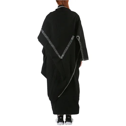YOHJI YAMAMOTO CAPPOTTO LUNGO IN LANA CON IMPUNTURE Online