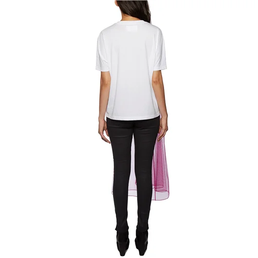 QUETSCHE_ DRESS T-SHIRT IN COTONE E TULLE In Linea