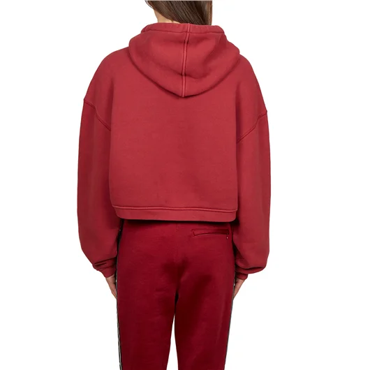 ALEXANDER WANG FELPA IN COTONE CORTA CON CAPPUCCIO Vendita