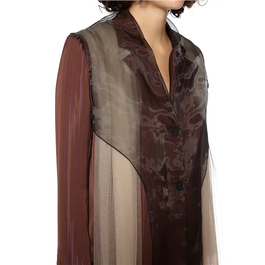 QUETSCHE_ GIACCA BLAZER CON INSERTO IN TULLE Pezzi Unici