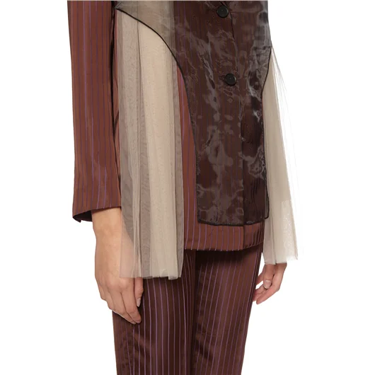 QUETSCHE_ GIACCA BLAZER CON INSERTO IN TULLE Pezzi Unici