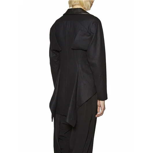 YOHJI YAMAMOTO GIACCA IN LANA IRREGOLARE Fino Al -60%