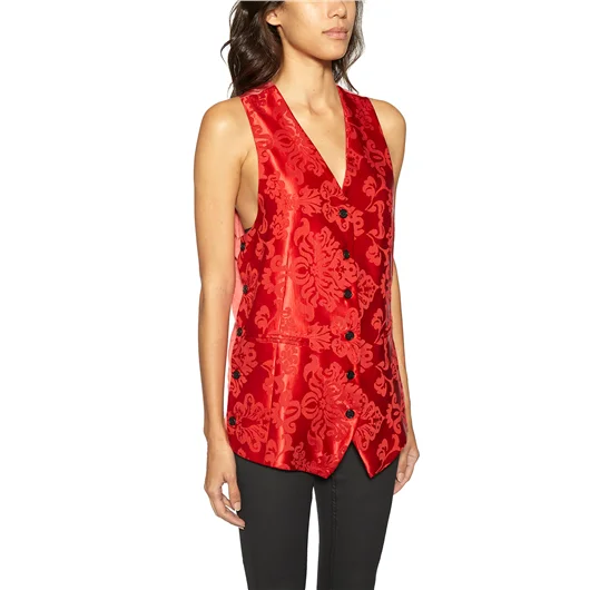 ANN DEMEULEMEESTER GILET IN SETA JACQUARD Offerte