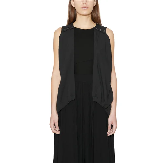 STUDIO B3 GILET TOP IN COTONE Vendita Calda