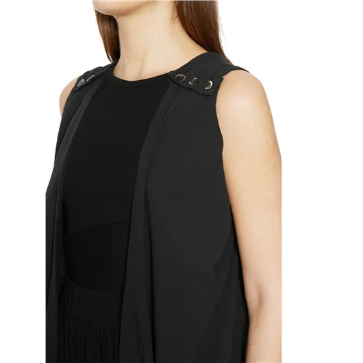 STUDIO B3 GILET TOP IN COTONE Vendita Calda