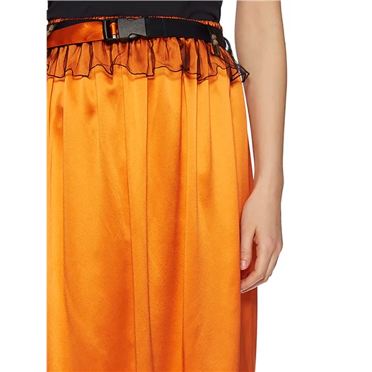 QUETSCHE_ GONNA IN SETA CON TASCHE APPLICATE Italia