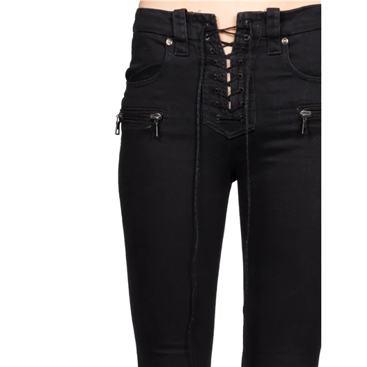 BEN TAVERNITI UNRAVEL JEANS IN DENIM STONE LACE UP Sottocosto