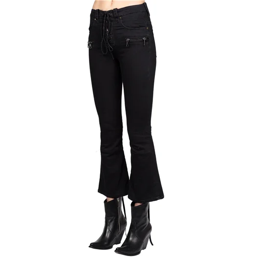 BEN TAVERNITI UNRAVEL JEANS IN DENIM STONE LACE UP Sottocosto