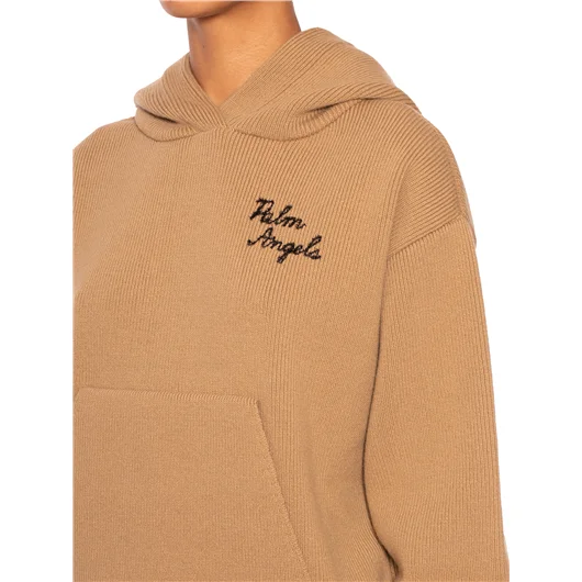 PALM ANGELS MAGLIA IN LANA CON CAPPUCCIO Vendita Economica