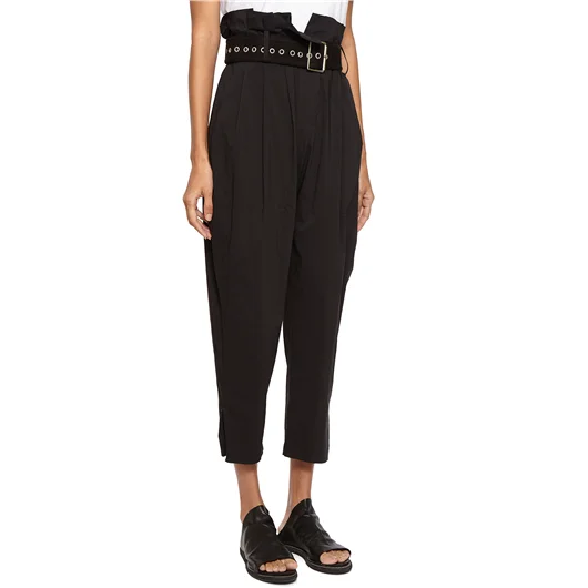 NU PANTALONI IN COTONE HIGH WAIST Novità