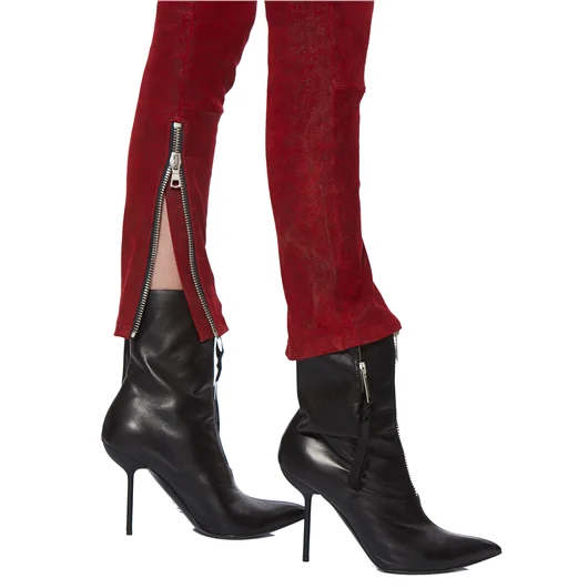 BEN TAVERNITI UNRAVEL PANTALONI IN PELLE STRETCH LACEUP Economico
