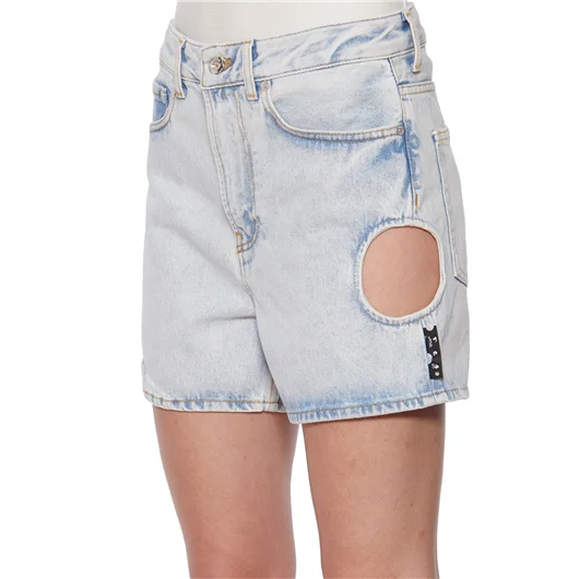 OFF-WHITE CO VIRGIL ABLOH SHORTS IN DENIM METEOR STRAIGHT 2025