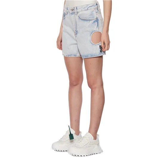 OFF-WHITE CO VIRGIL ABLOH SHORTS IN DENIM METEOR STRAIGHT 2025