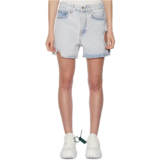OFF-WHITE CO VIRGIL ABLOH SHORTS IN DENIM METEOR STRAIGHT 2025