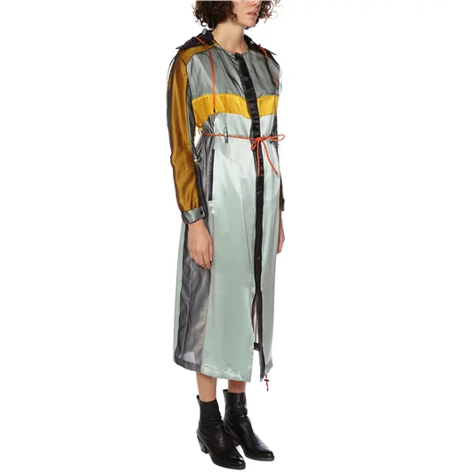 QUETSCHE_ SPOLVERINO LUNGO IN SETA CON INSERTI Saldi