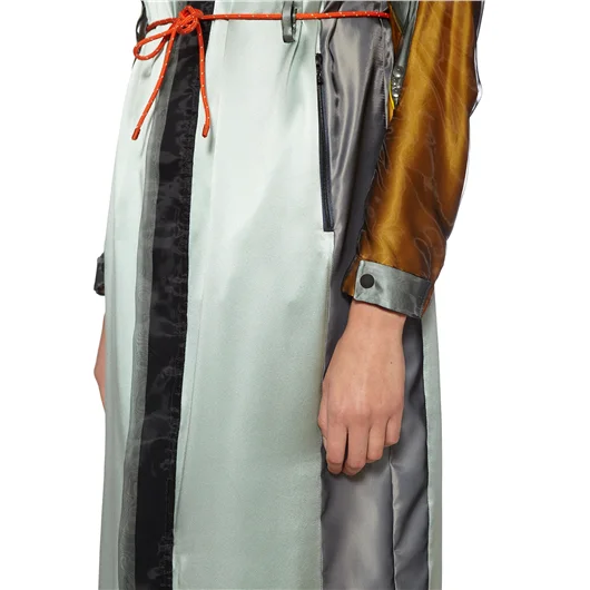 QUETSCHE_ SPOLVERINO LUNGO IN SETA CON INSERTI Saldi