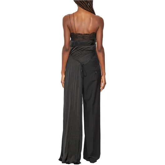 AC9 TOP ASIMMETRICO IN TULLE E PIZZO Saldi Di Fabbrica