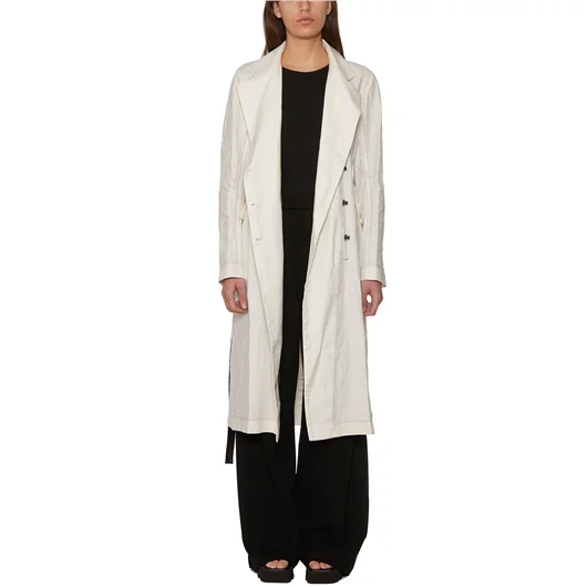 ISAAC SELLAM TRENCH IN LINO CERATO Italy