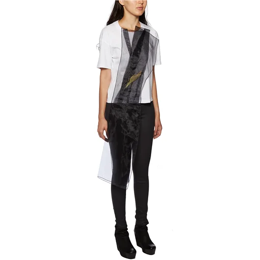 QUETSCHE_ T-SHIRT IN COTONE DRIED FLOWERS Nuovo