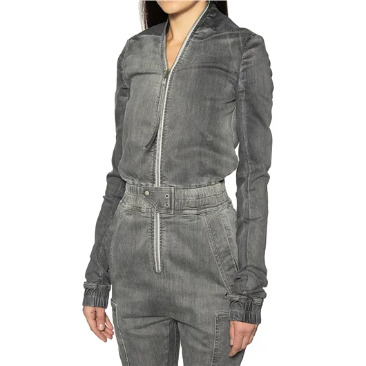 RICK OWENS DRKSHDW TUTA INTERA IN DENIM Spedizione Gratuita