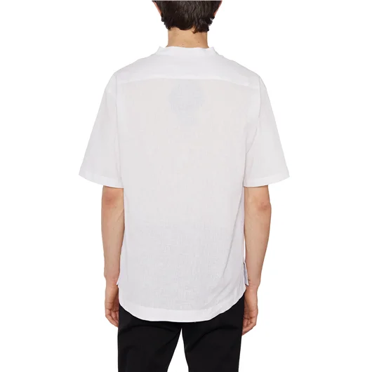 DANIELE ALESSANDRINI CAMICIA IN LINO E COTONE 2025