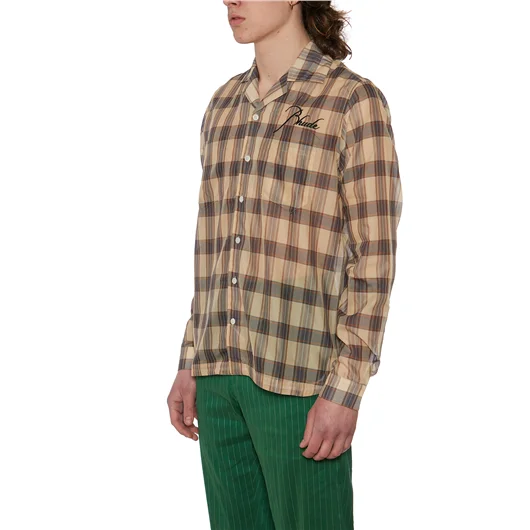 RHUDE CAMICIA LOGO IN MISTO COTONE Spedizione Gratuita
