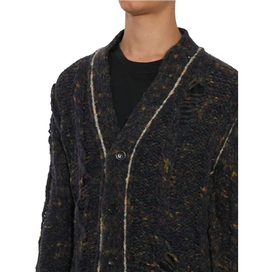 DANIELE ALESSANDRINI CARDIGAN IN MISTO LANA Sconto
