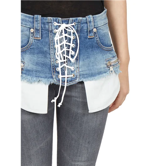BEN TAVERNITI UNRAVEL CINTURA DENIM LACE UP Ritorno libero