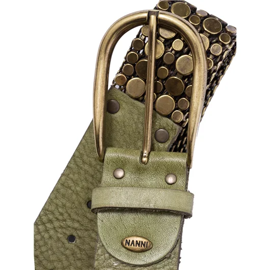 NANNI CINTURA IN PELLE E METALLO 4,00 CM Hotsell