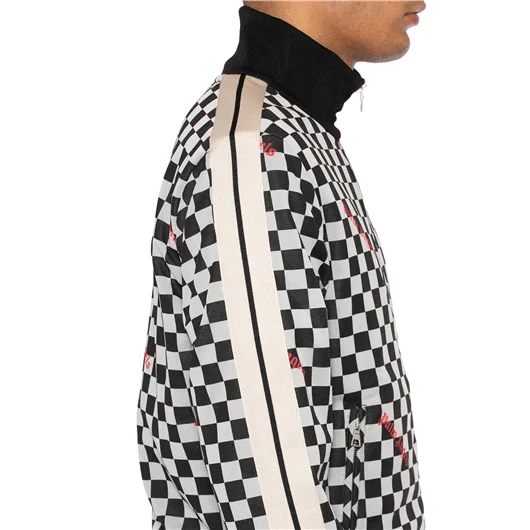 PALM ANGELS FELPA CLASSIC TRACK JQRD DAMIER Nuova