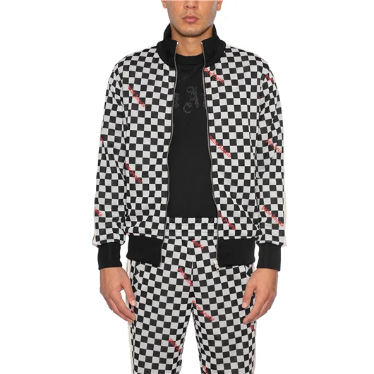 PALM ANGELS FELPA CLASSIC TRACK JQRD DAMIER Nuova