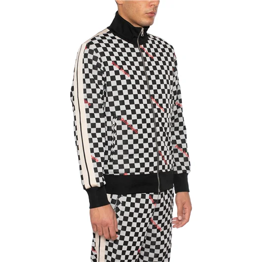 PALM ANGELS FELPA CLASSIC TRACK JQRD DAMIER Nuova