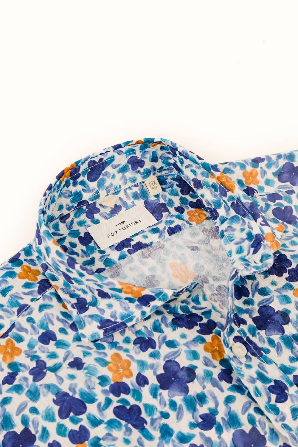 Portofiori CAMICIA FANTASIA MISTO LINO Sottocosto