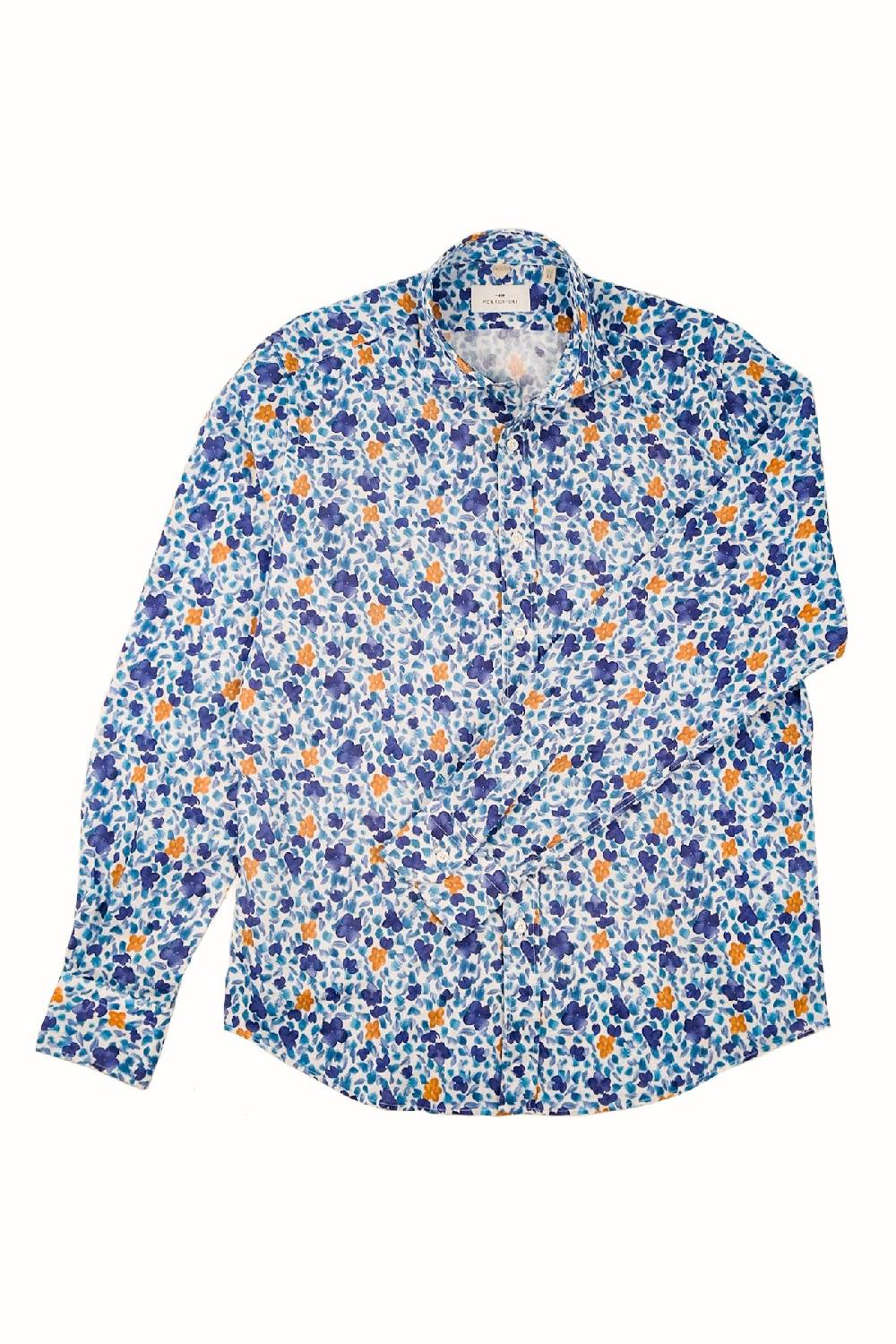 Portofiori CAMICIA FANTASIA MISTO LINO Sottocosto