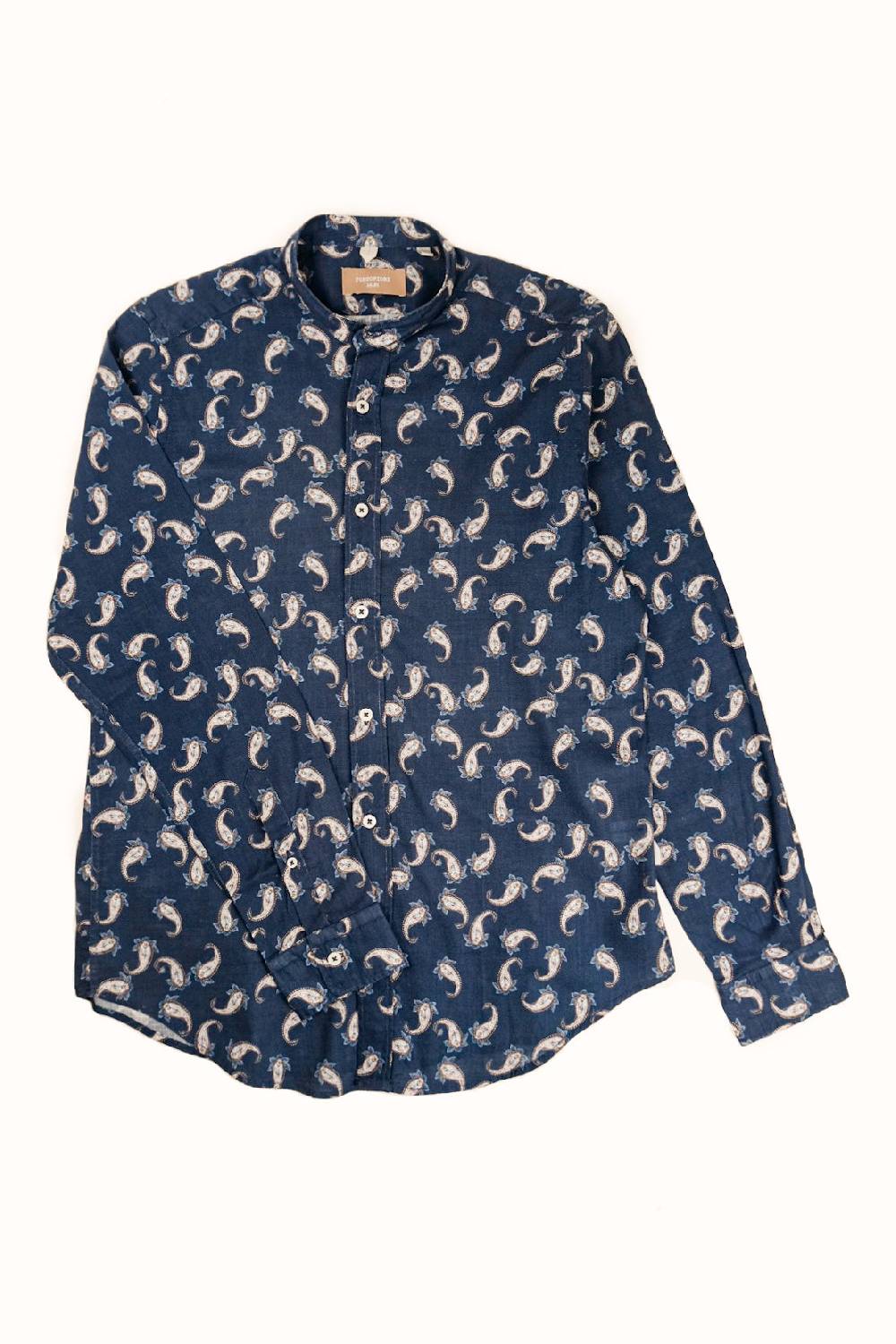 Portofiori CAMICIA KOREA FANTASIA MISTO LINO Presa