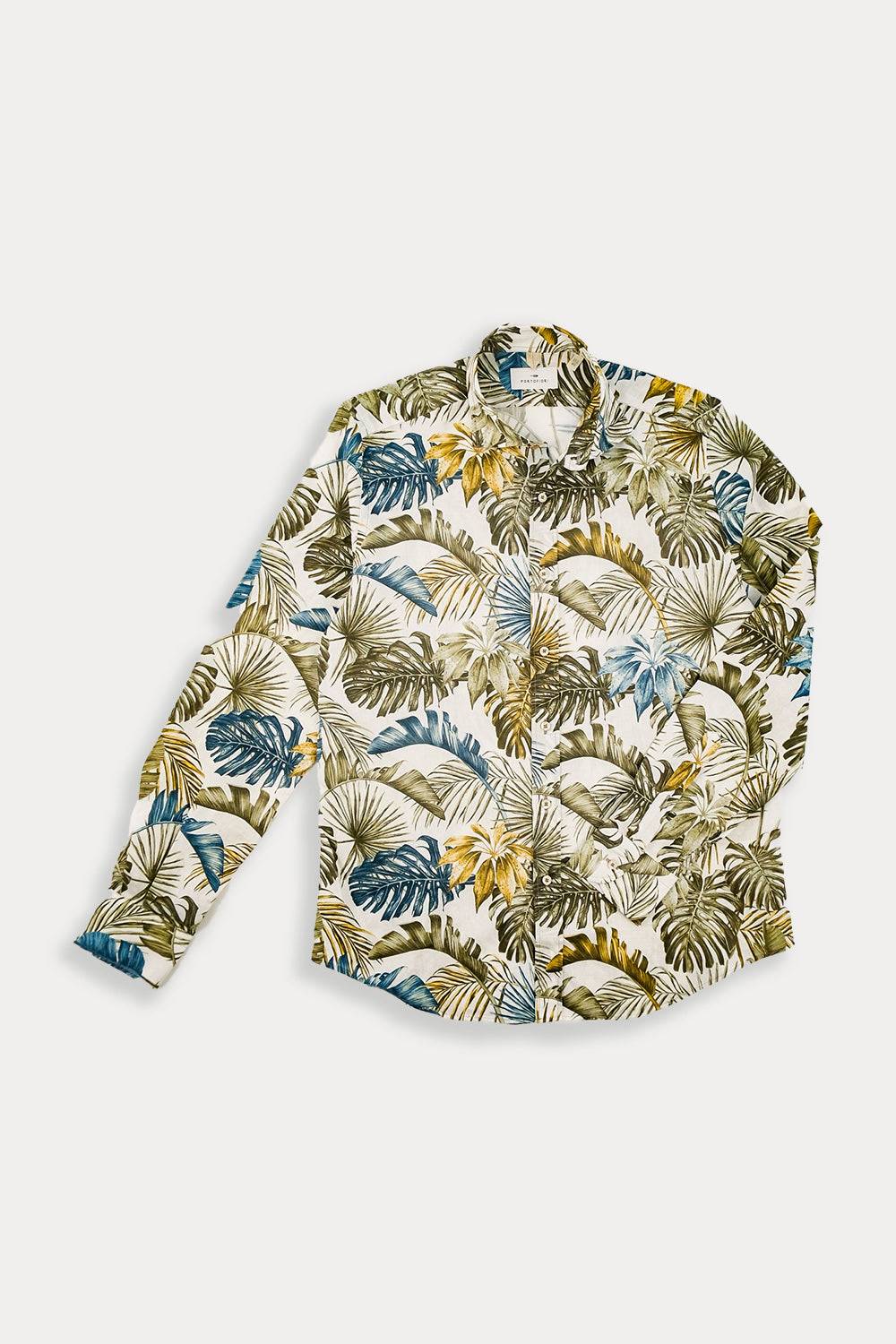 Portofiori CAMICIA FANTASIA MISTO LINO Economico